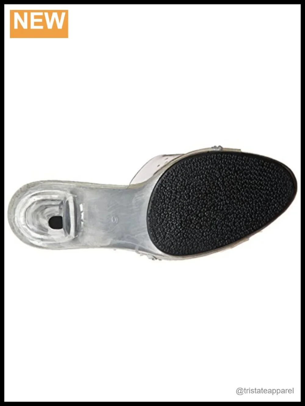 Ellie Shoes Women's 405-jesse Clear Stiletto Heel Rhinestone Slide Sandals